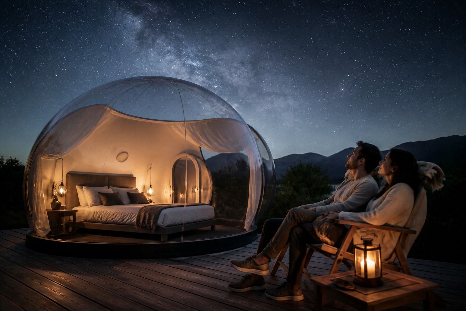 Dormir bajo las estrellas en una burbuja: cómo elegir sin equivocarte