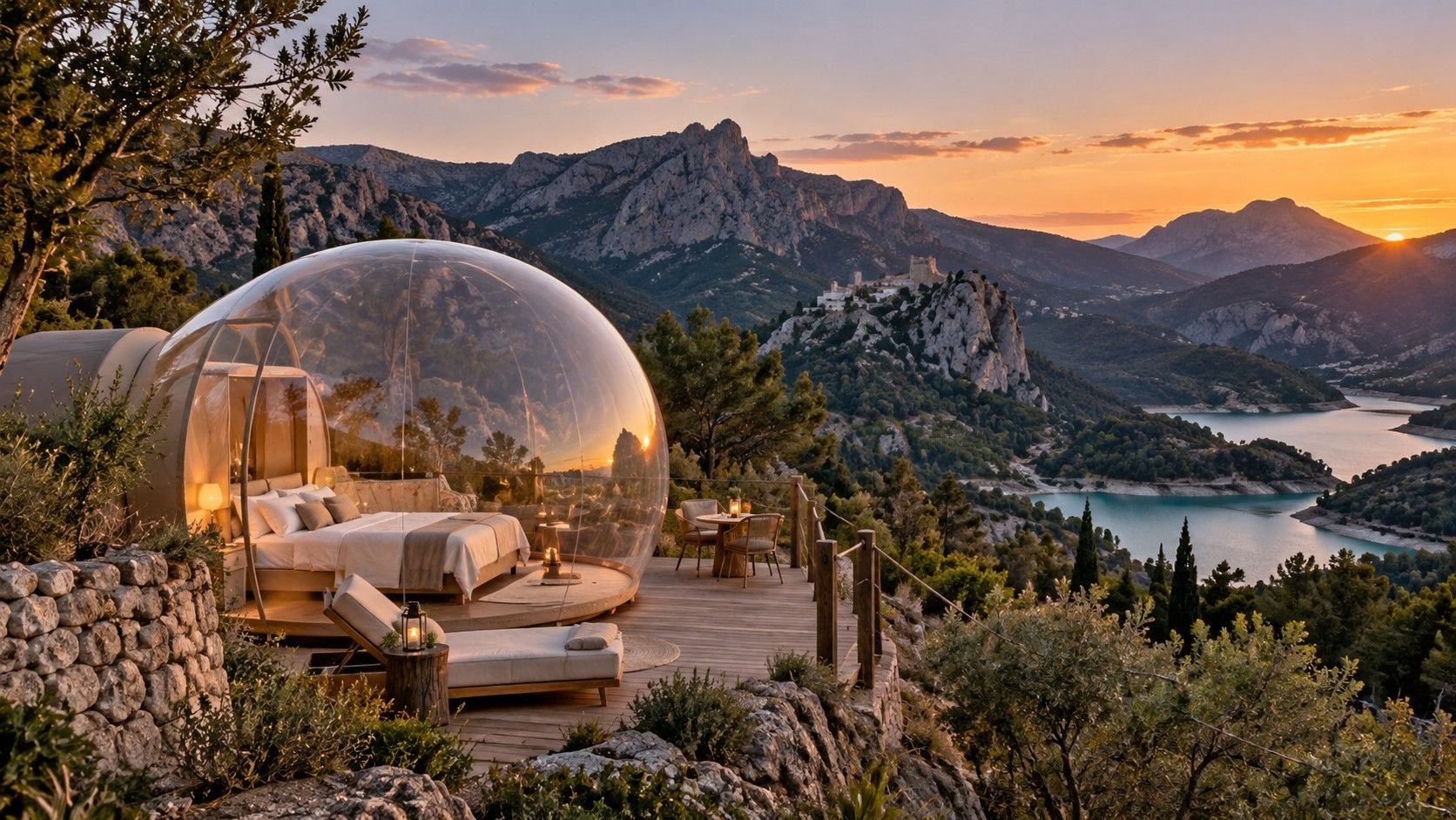 Hotel burbuja entre las montañas de Alicante