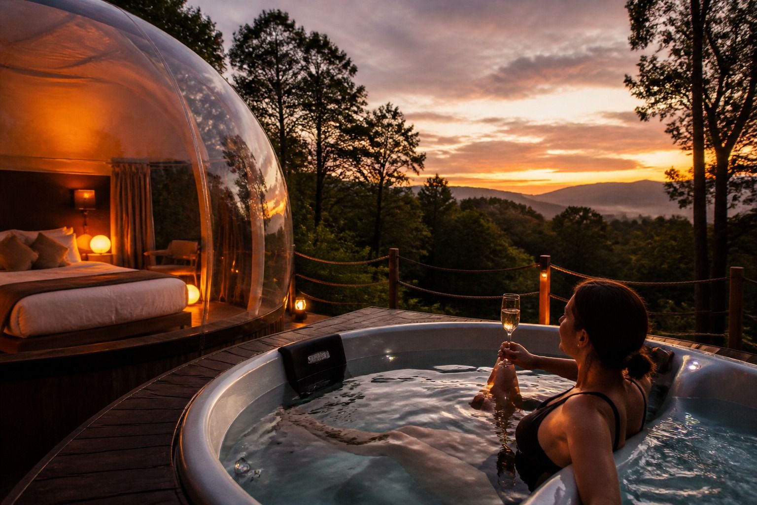Hotel burbuja con jacuzzi privado: cuándo merece la pena pagar el extra