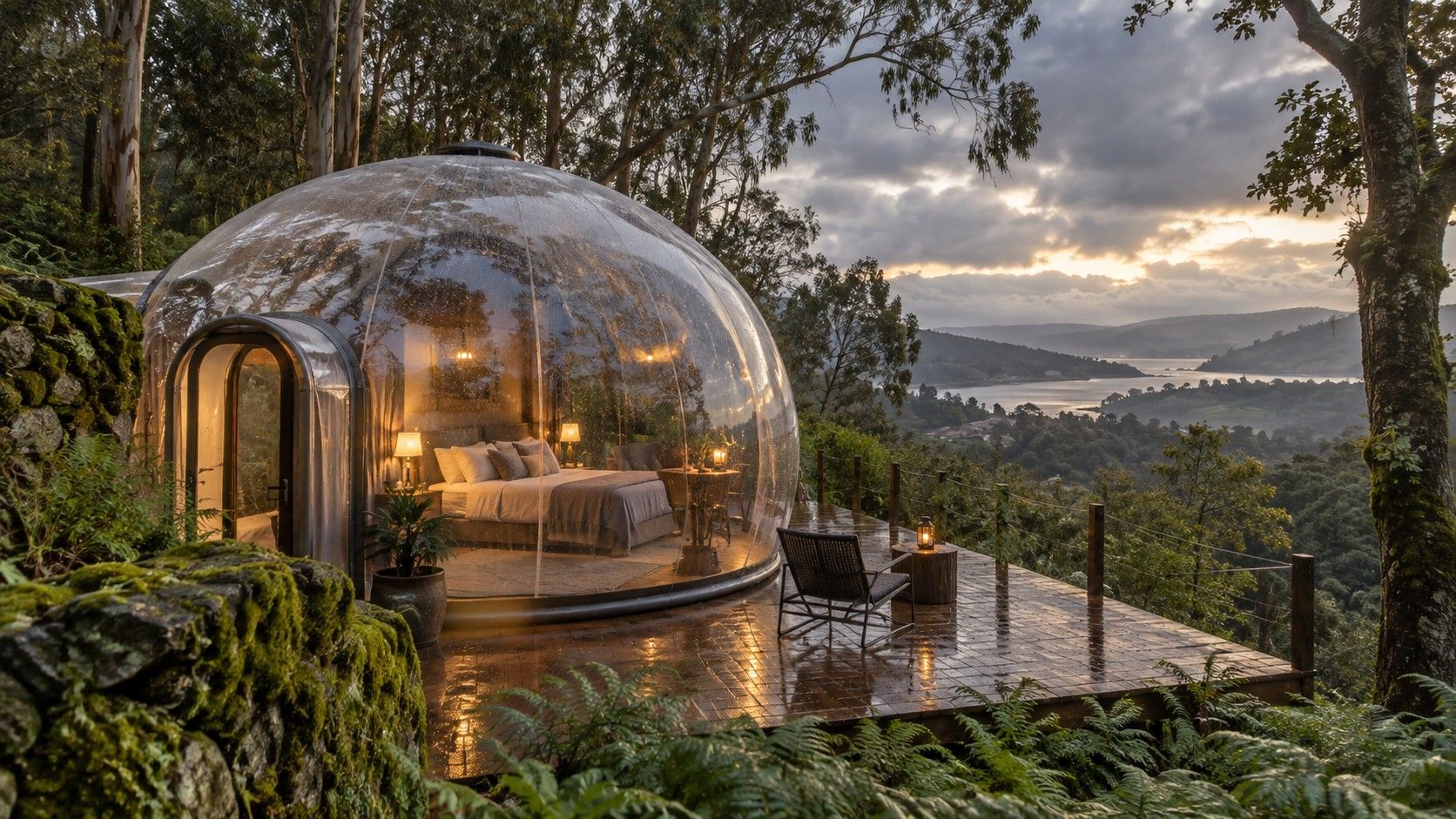 Hotel burbuja en Galicia entre bosque y cielo abierto
