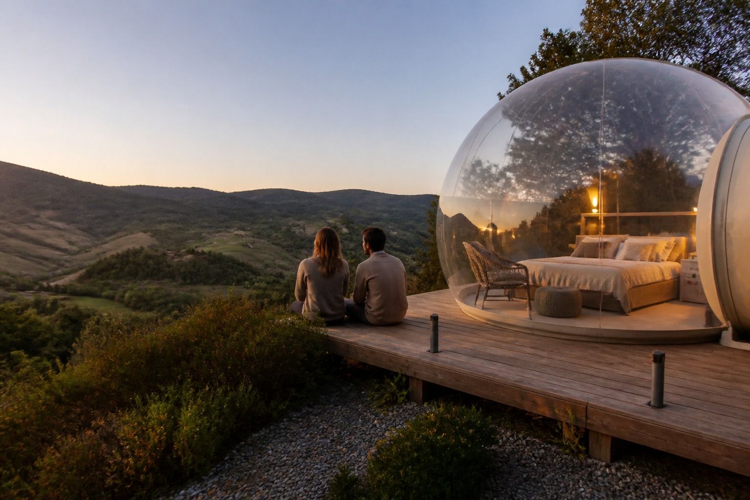 Hotel burbuja en Navarra: paisaje abierto, clima y rutas cercanas